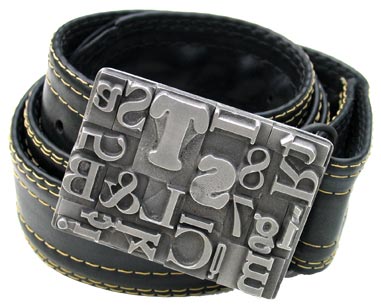 buyolympia.com: Steel Toe Studios - Multifont Belt Buckle